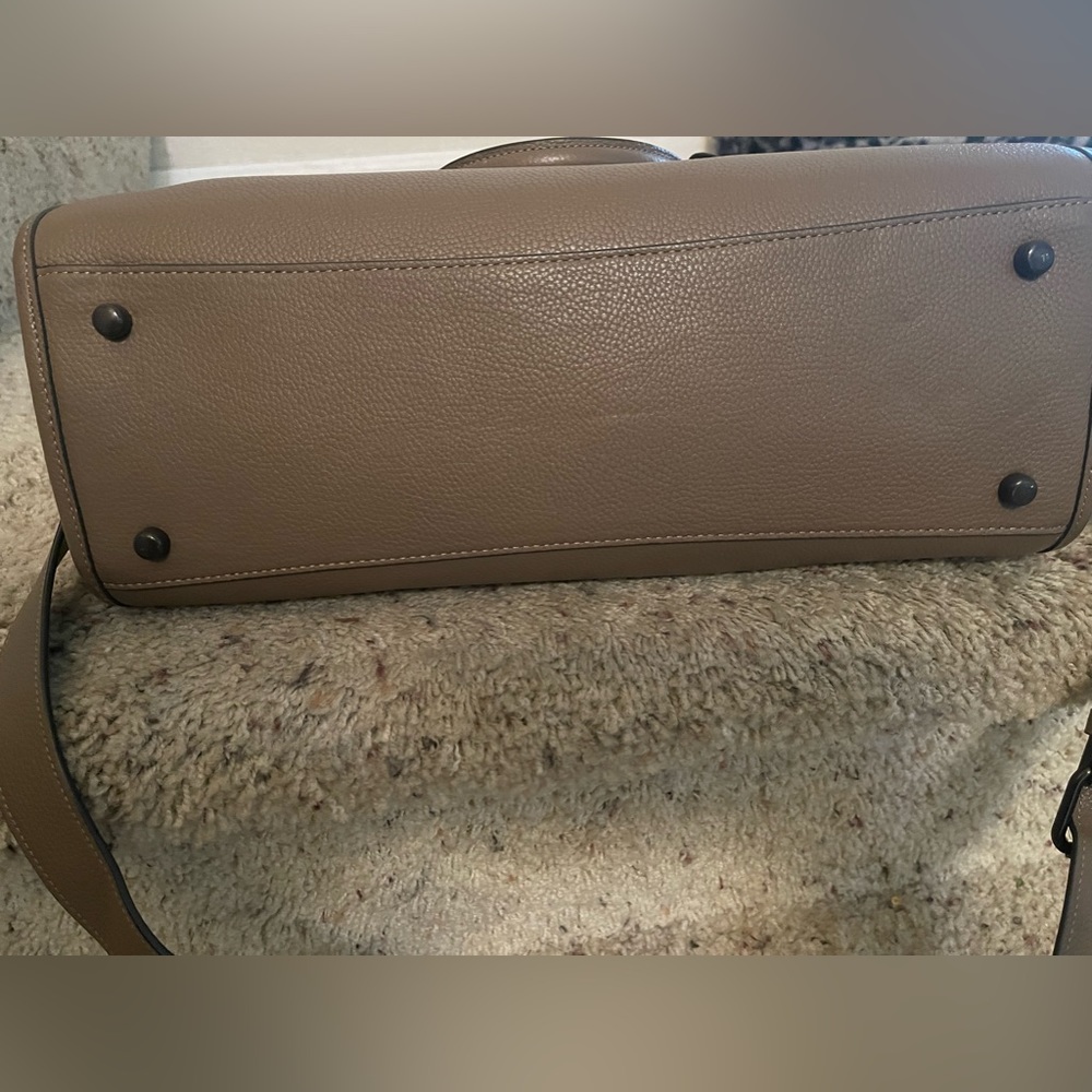 ⭐️SOLD⭐️ Coach Brooke Carryall In Pewter/Stone pebble leather - Picture 10 of 11